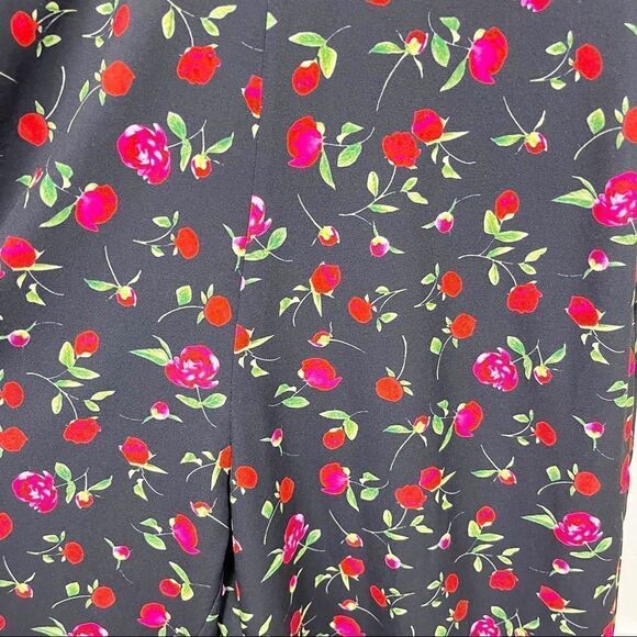 Dodo Bar Or Rhinestone Crystal Gem Jumpsuit Floral Red Pockets Wide Leg 2-4 - Picture 6 of 11